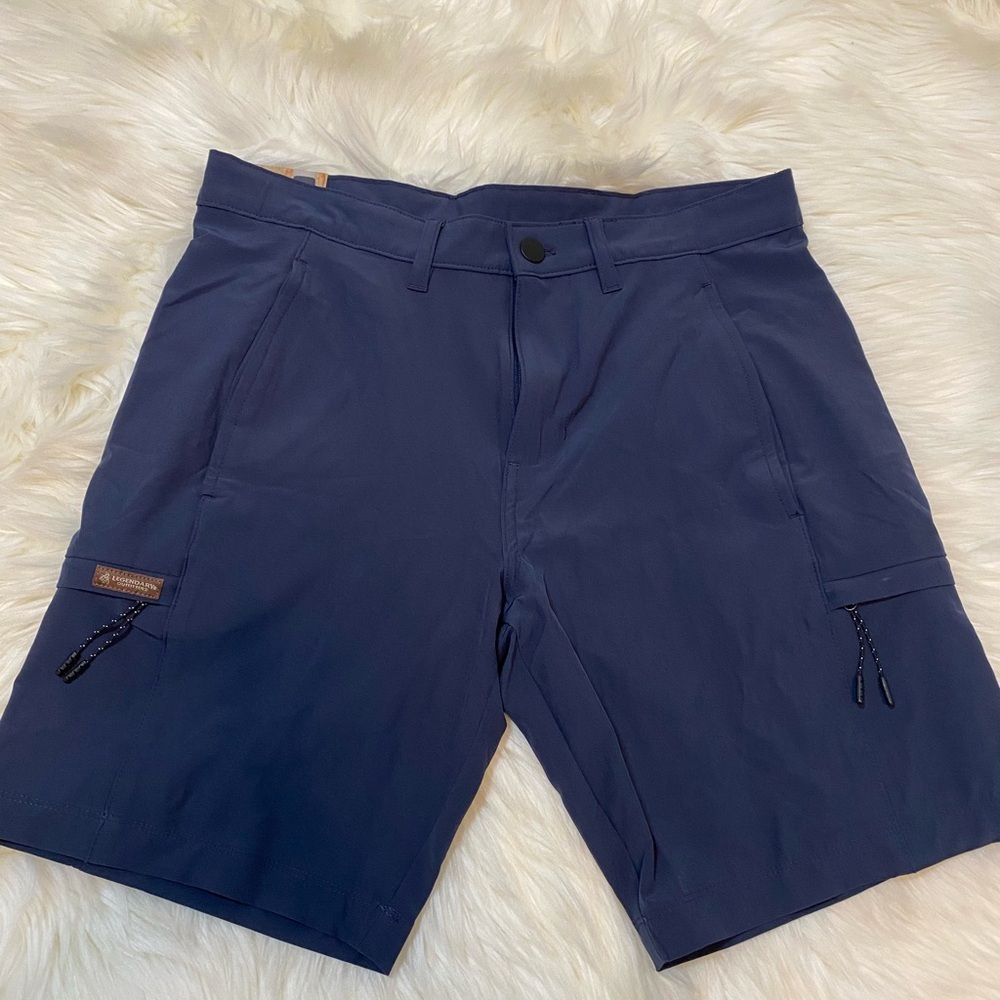 Men's Navy Cargo Shorts - Picture 2 of 6